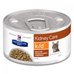 Hill's Prescription Diet k/d Feline Stoofpotje - 24 x 82 g (kip/groente)