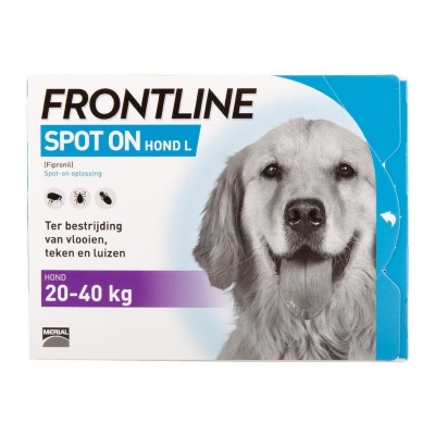 Frontline Spot-on Hond L | 20-40 kg | 6 pipetten EU