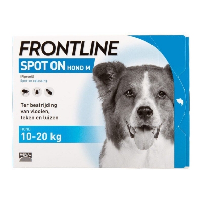 Frontline Spot-on Hond M | 10-20 kg | 6 pipetten EU
