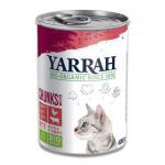 Yarrah Bio Chunks in Saus Kat - 12 X 405 g (Kip/Rund)